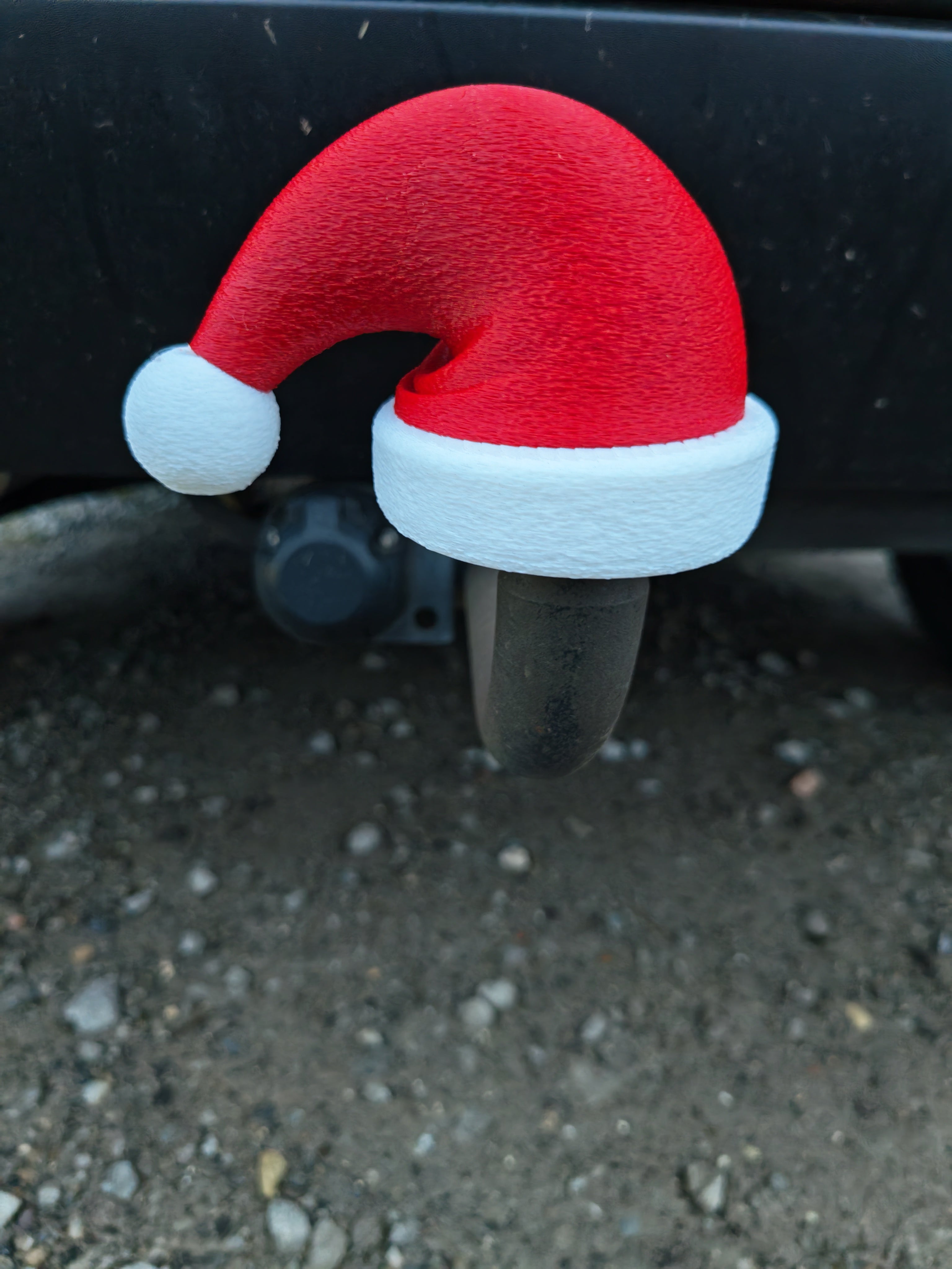 Bonnet de Père Noël pour Attelage – Décoration Voiture Noël – Impression 3D Artisanale