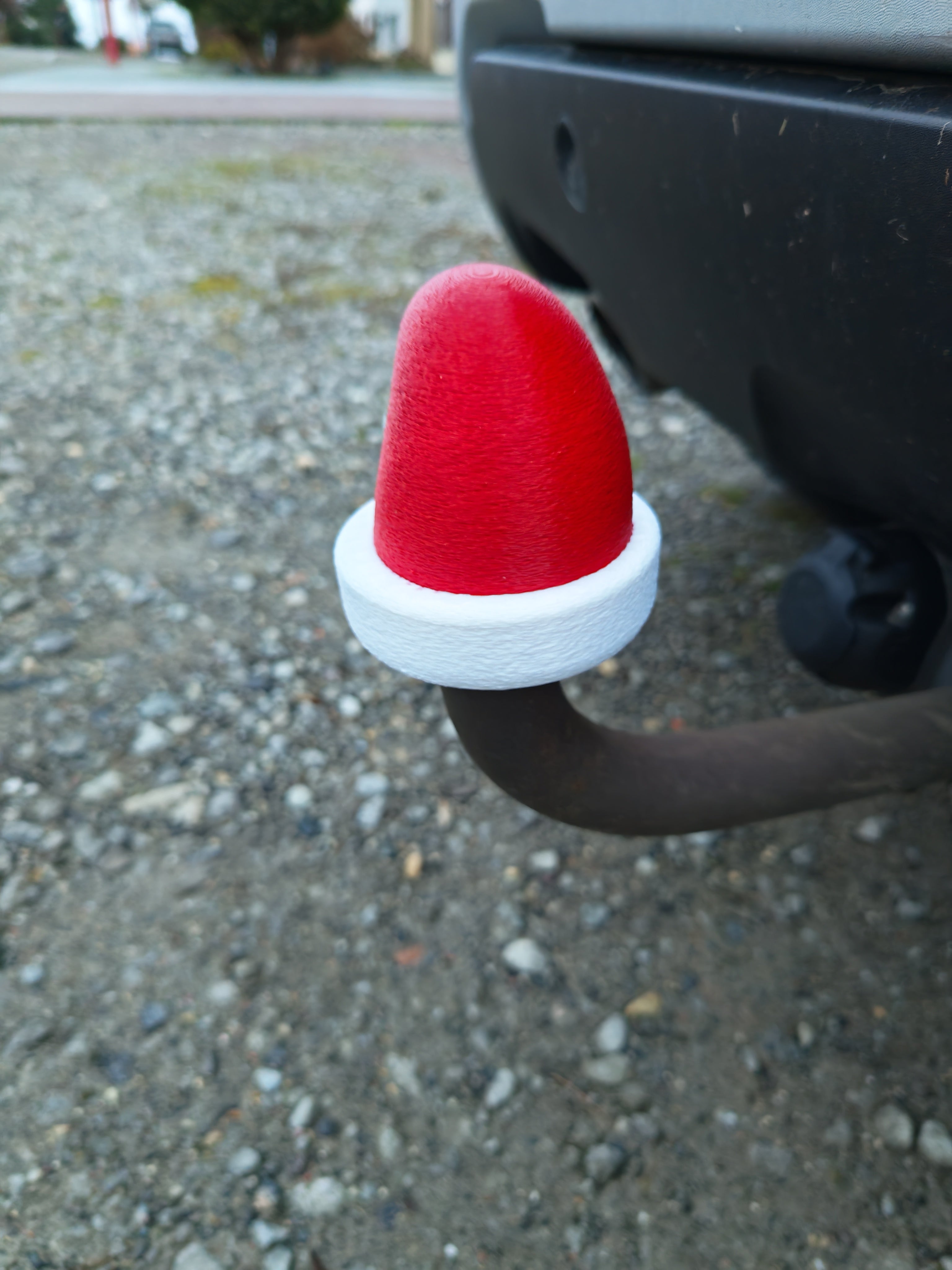 Bonnet de Père Noël pour Attelage – Décoration Voiture Noël – Impression 3D Artisanale